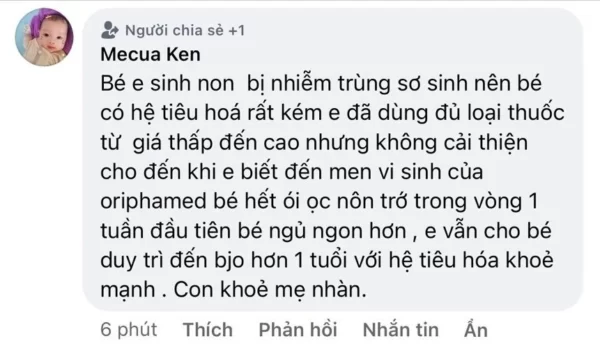 Review Men Vi Sinh Oriphamed - Primepro Bebé Và Kidlac - Droppii Mall