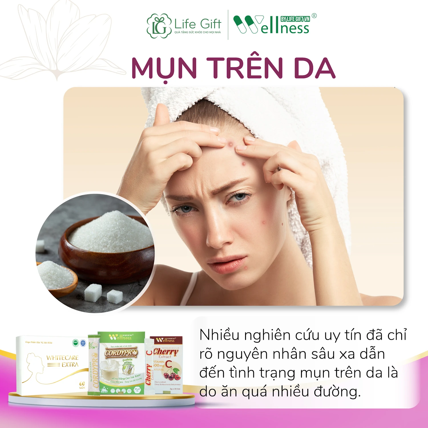 Ăn Nhiều đường Là 1 Trong Những Nguyên Nhân Gây Mụn