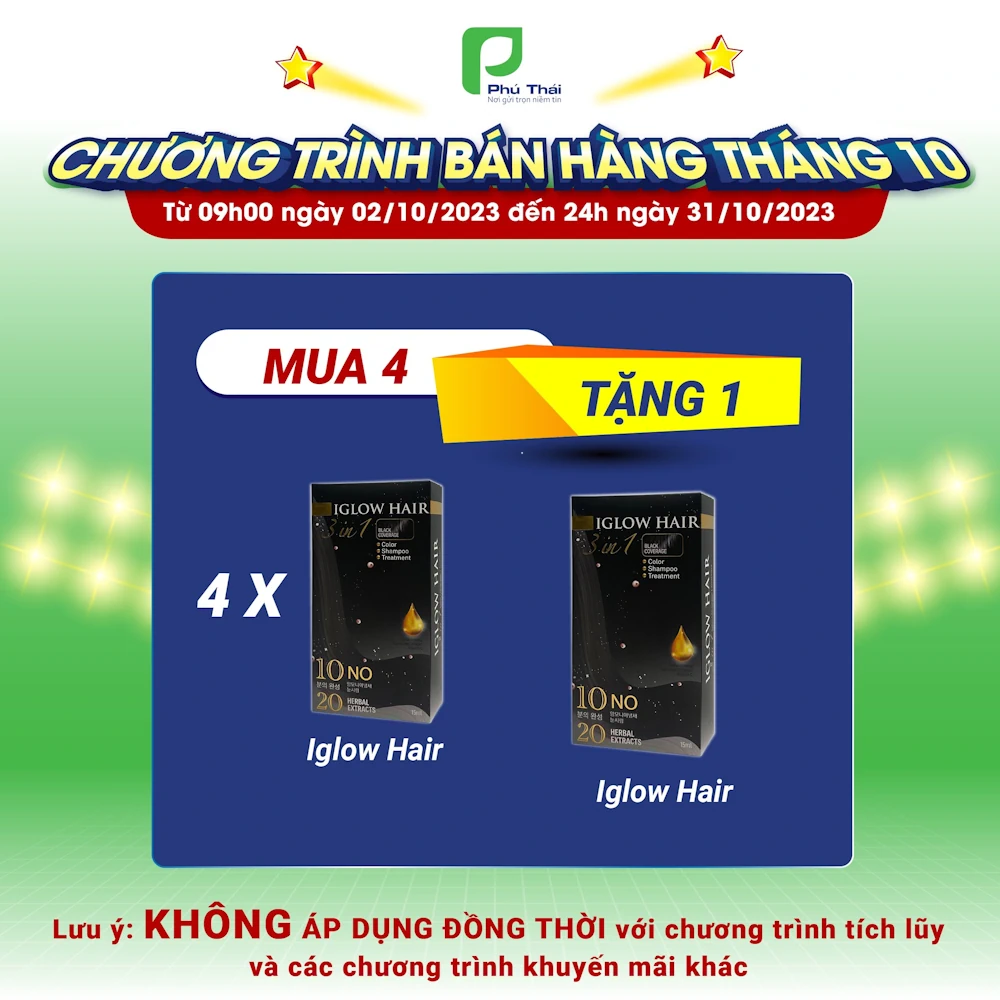 Khuyến Mãi Iglow Hair Phú Thái - Dầu Gội Phủ Bạc - Droppii Mall