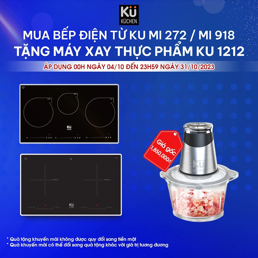 Khuyến Mãi Kuchen - Mua Bếp điện Từ Kuchen Tặng Máy Xay Thực Phẩm Kuchen