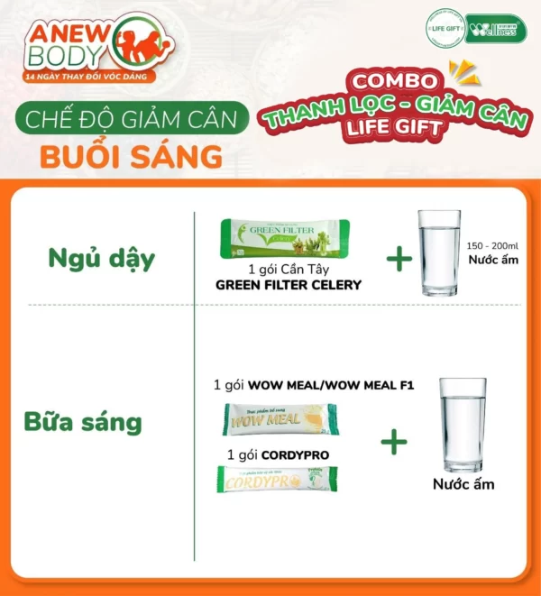 Chế độ Giảm Cân Buổi Sáng Với Combo Thanh Lọc Giảm Cân Life Gift - Droppii Mall