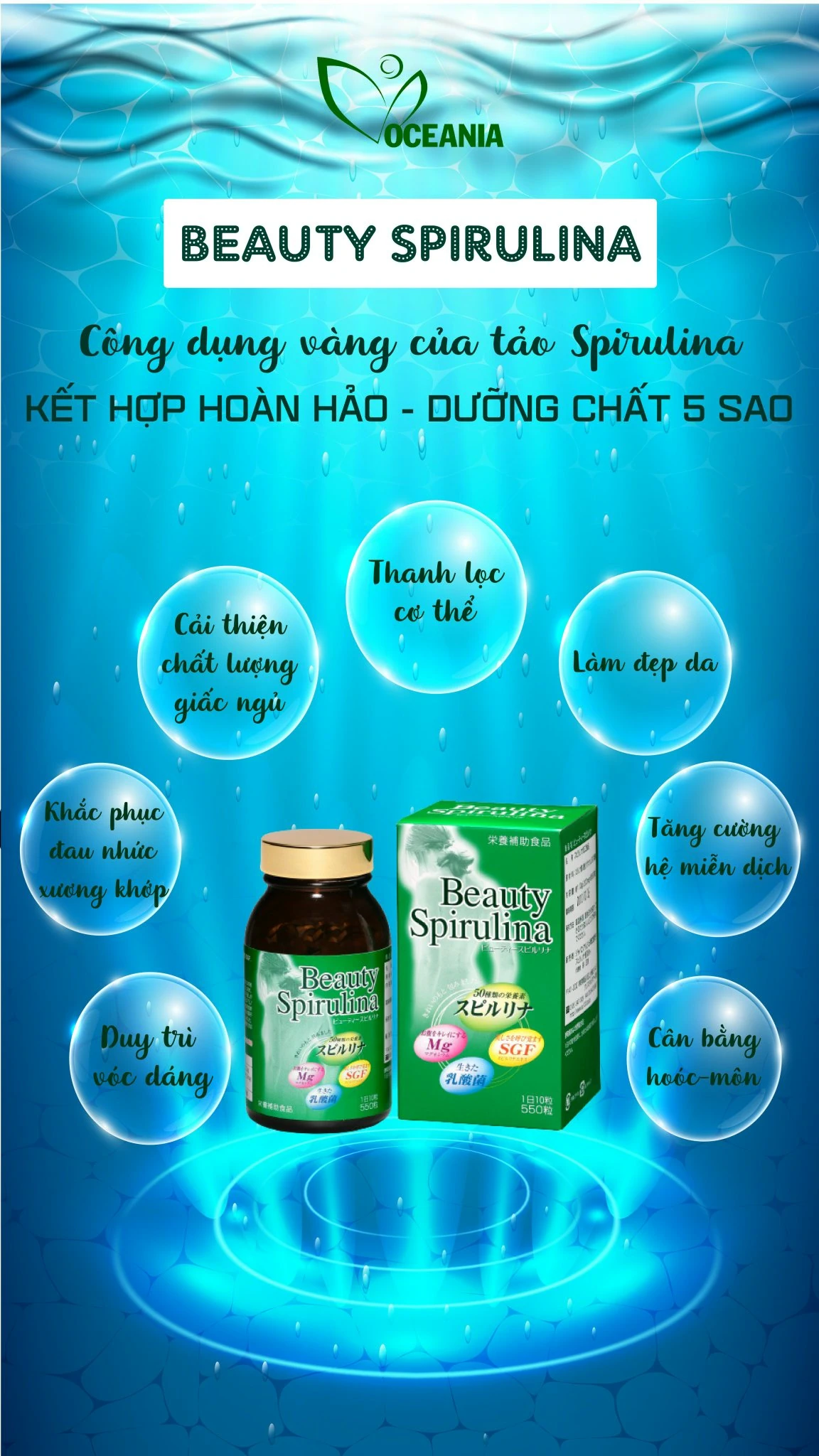 Công Dụng Vàng Của Tảo Beauty Spirulina