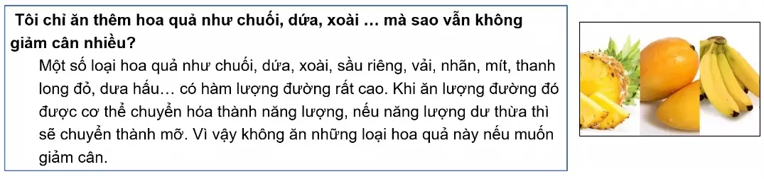 Đồ ăn nhiều đường dễ gây cản trở quá trình lấy mỡ làm năng lượng của cơ thể