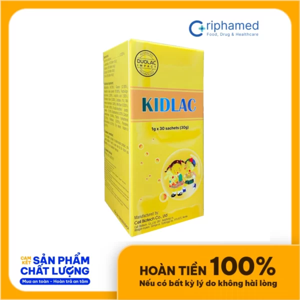 Men Vi Sinh Hỗ Trợ Tiêu Hóa Cho Trẻ Kidlac Hộp 30 Gói - Oriphamed