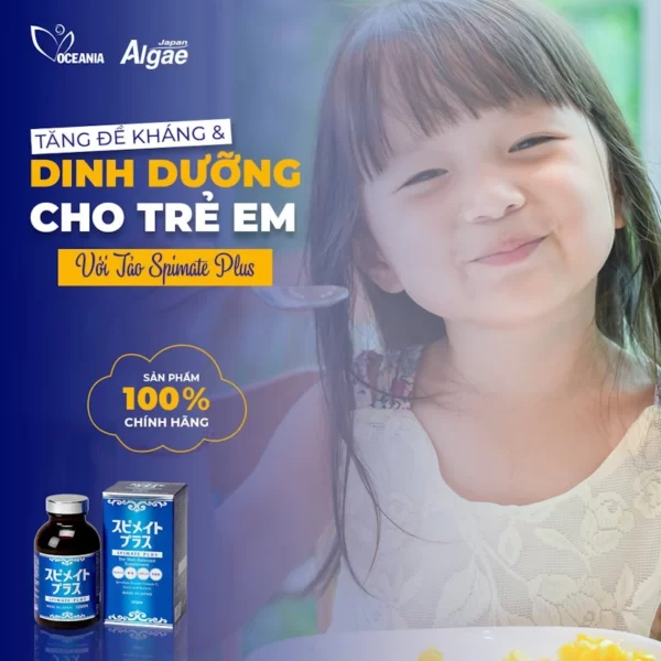 Tăng đề Kháng Và Dinh Dưỡng Cho Trẻ Em Với Tảo Spimate Plus - Droppii Mall