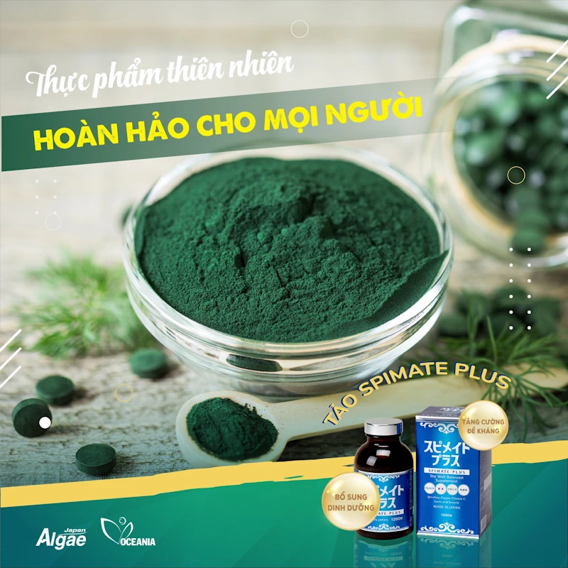 Tảo Spirulina Spimate Plus - Thực Phẩm Thiên Nhiên Hoàn Hảo Cho Mọi Người - Droppii Mall