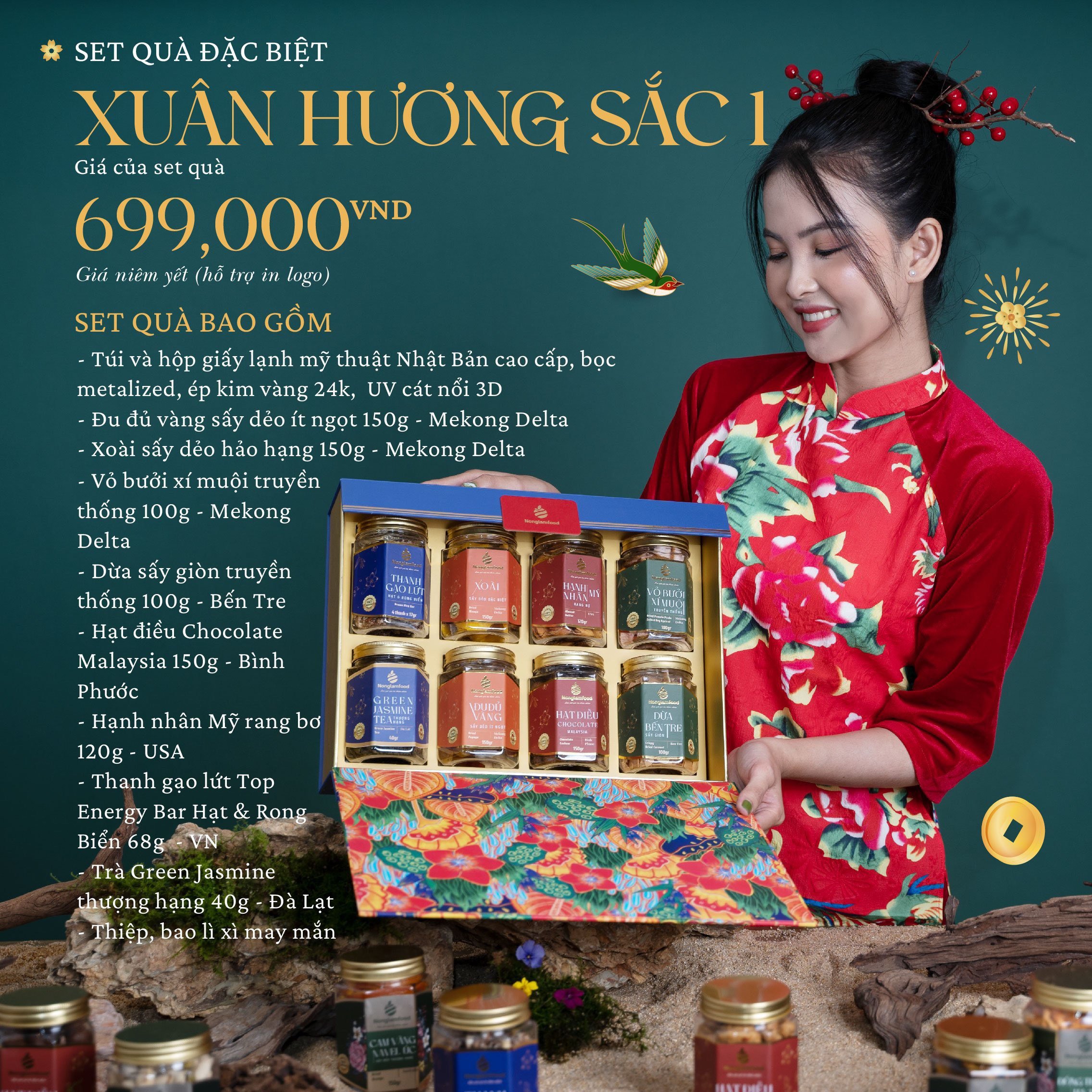 Bộ quà tết Xuân Hương Sắc 01