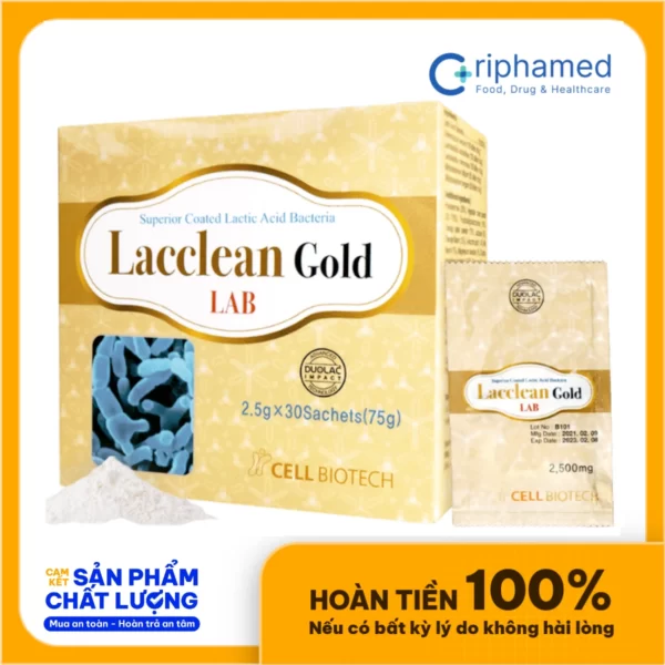 Men Vi Sinh Bao Kép Thế Hệ 4 Lacclean Gold Lab - Cell Biotech - Oriphamed - Droppii Mall