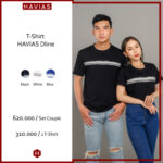 Set Áo Thun Nam Nữ Cặp Đôi Cotton DLINE HAVIAS nam nữ đen