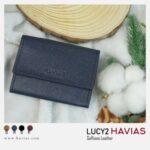 Ví da mini cúc bấm LUCY2 HAVIAS xanh navy