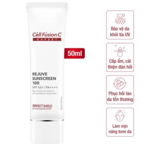 Cell Fusion C Expert – Kem chống nắng bảo vệ, tái tạo da Rejuve Sunscreen 100 SPF50+, PA++++ - Droppii Mall