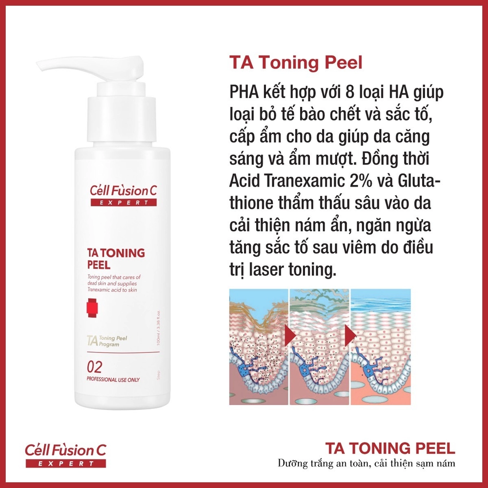 Cell Fusion C Expert – Peel trắng da, cải thiện sạm nám TA Toning Peel - Dưỡng trắng an toàn, cải thiện sạm nám