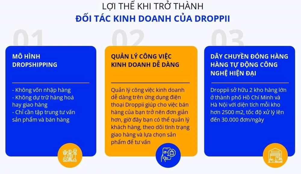 Droppii là nền tảng thương mại điện tử dành cho sản phẩm tư vấn