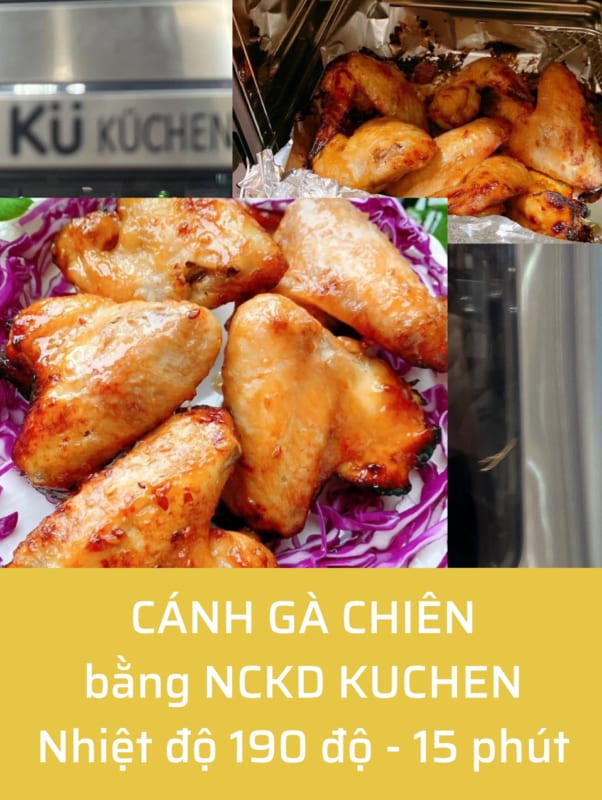 Cánh gà nướng cùng nồi chiên không dầu Kuchen