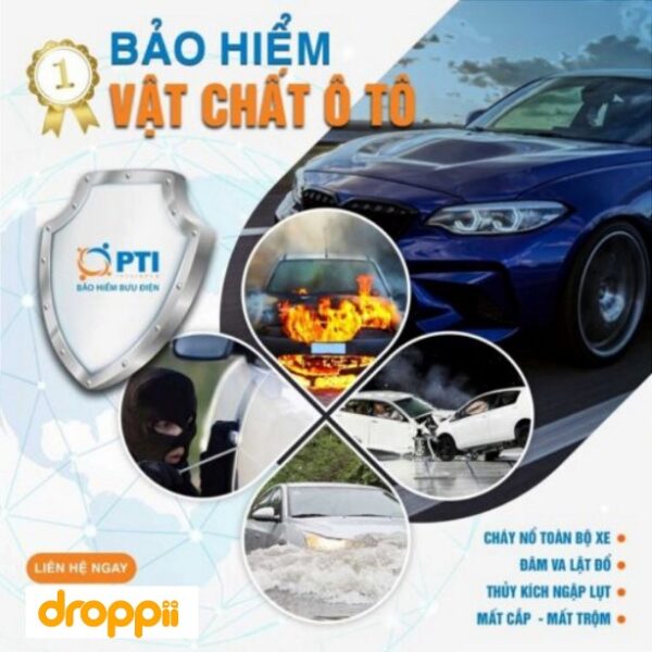 Bảo hiểm vật chất xe ô tô chính hãng giá rẻ - Droppii Mall