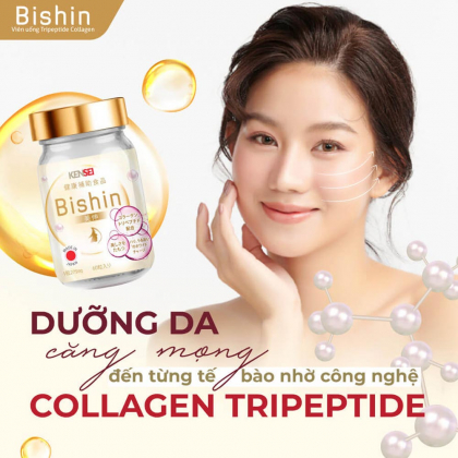 Bishin Tripeptide Collagen chính hãng giá rẻ - dưỡng da căng mọng đến từng tế bào nhờ công nghệ Collagen Tripeptide - Kensei Nhật Bản - Droppii Mall