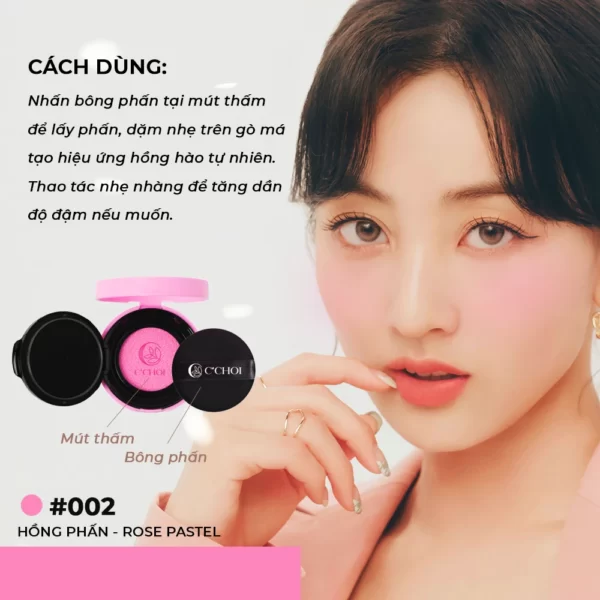 Cách Dùng Phấn Nước Má Hồng C'choi Slim Cushion Blush - Droppii Mall