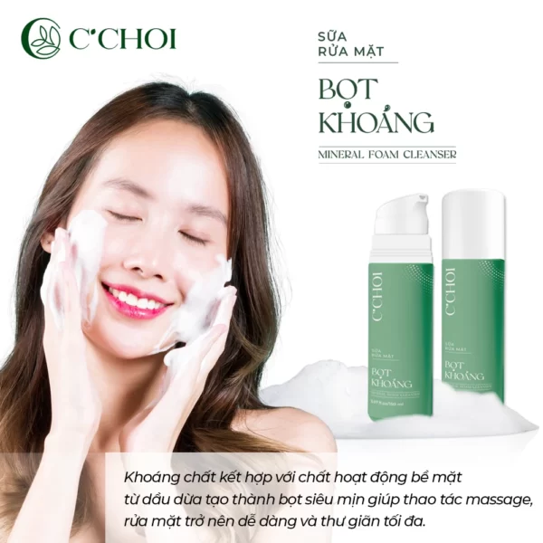 Công Dụng Sữa Rửa Mặt Bọt Khoáng C’choi – Mineral Foam Cleanser - Punar - Droppii Mall