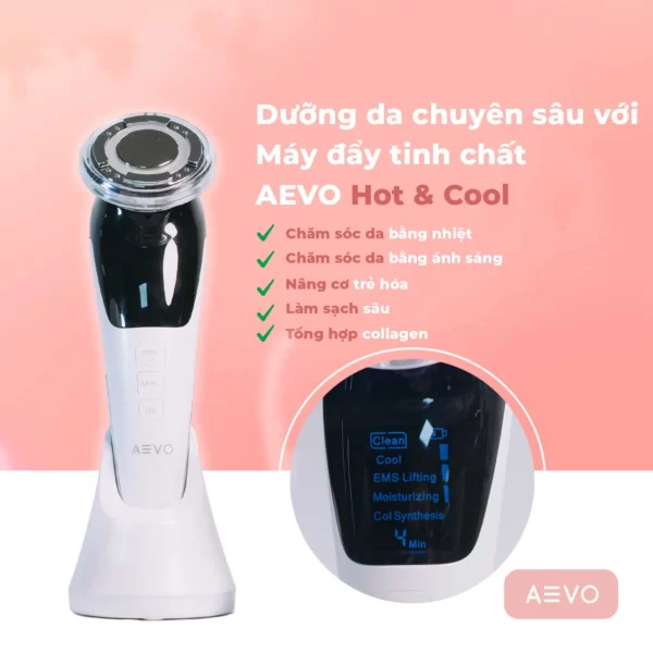 Dưỡng da chuyên sâu với máy đẩy tinh chất AEVO Hot and Cool