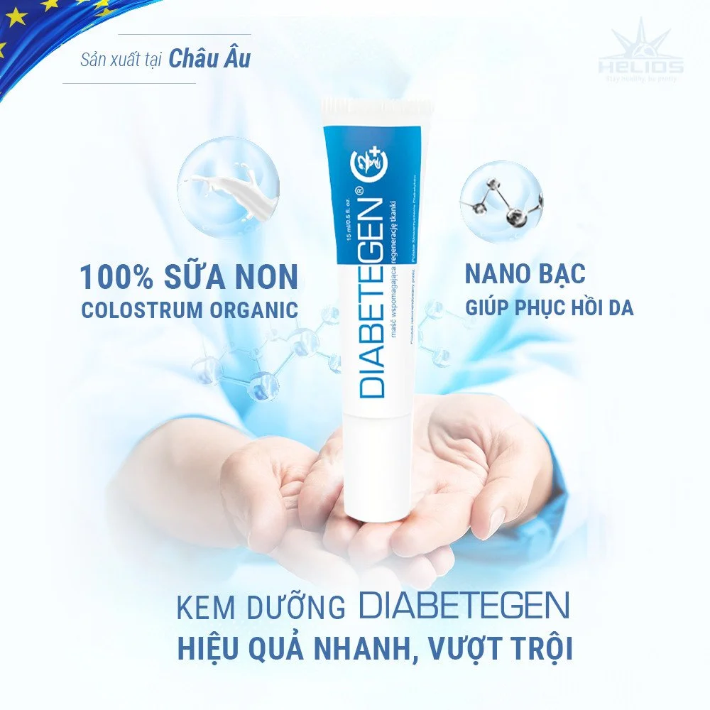 Kem dưỡng phục hồi da Diabetegen chính hãng giá rẻ - kết hợp giữa sữa non và nano bạc - Droppii Mall