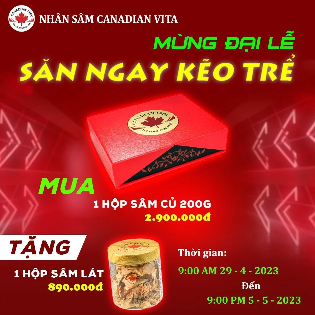 Khuyến mãi Canadian Vita đến 21h ngày 5.5.2023 - Droppii Mall