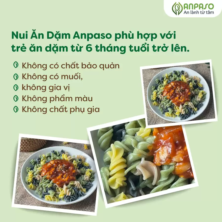 Nui Rau Củ ăn Dặm Anpaso Phù Hợp Cho Trẻ Từ 6 Tháng Tuổi