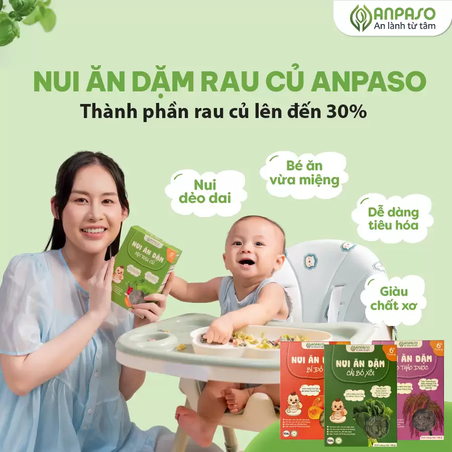 Nui Rau Củ ăn Dặm Anpaso - Thành Phần Rau Củ Lên đến 30%