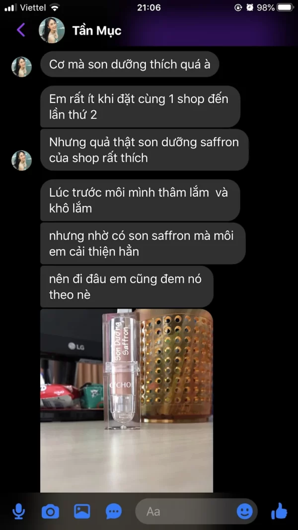 Review Son Dưỡng Môi Trị Thâm Saffron C'choi - Hình 48