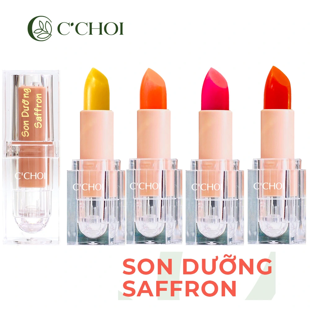 Son Dưỡng Saffron C'choi – Son Dưỡng Môi Nhụy Hoa Nghệ Tây - Droppii Mall