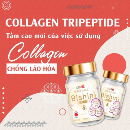 Viên uống dưỡng da Bishin Tripeptide Collagen chính hãng giá rẻ - Tầm cao mới của việc sử dụng Collagen chống lão hóa - Kensei Nhật Bản - Droppii Mall