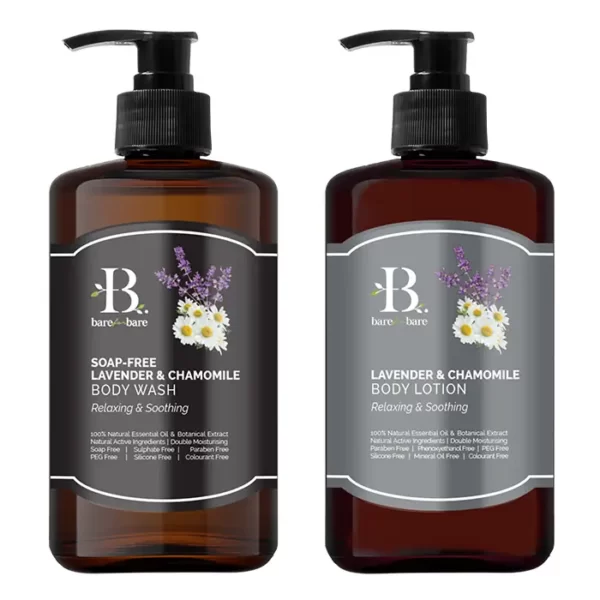 Bộ chăm sóc cơ thể Lavender & Chamomile chính hãng giá tốt - Cấp ẩm thư giãn và làm dịu Bare for Bare - Droppii Mall