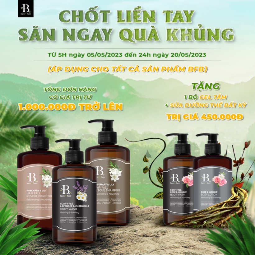 Khuyến mãi Bare for Bare chính hãng giá tốt tháng 5 Droppii Mall