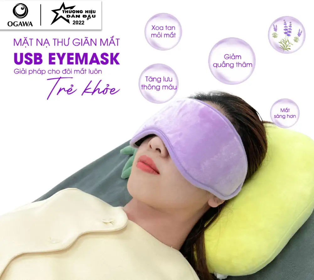 Máy Massage mắt USB Eye Mask With Lavender Aroma Ogawa - Giải pháp cho đôi mắt trẻ khỏe - Droppii Mall