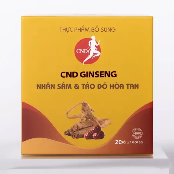 Nhân sâm & táo đỏ hòa tan CND Ginseng 20 gói x 3g chính hãng giá tốt - Droppii Mall