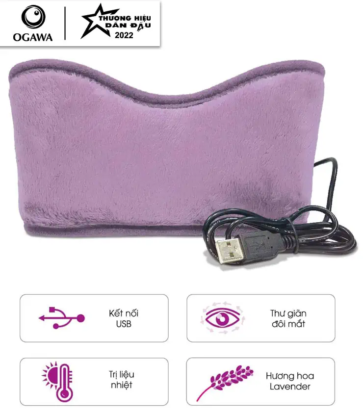 Tiện ích và tính năng Máy Massage mắt Ogawa USB Eye Mask With Lavender Aroma - Droppii Mall