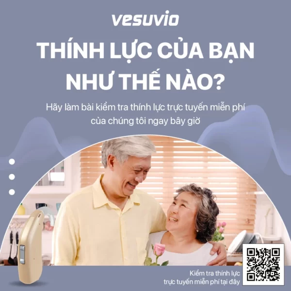 Quết mã trong hình để làm kiểm tra thính lực miễn phí - Vesuvio