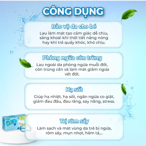 Công Dụng Của Khăn Lau Hạ Sốt Trẻ Em Baby Hạ Sốt Pharphap - Jp Natural - Droppii Mall