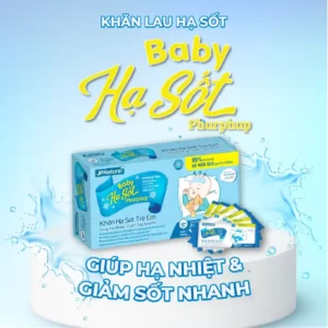 Khăn Lau Hạ Sốt Trẻ Em Baby Hạ Sốt Pharphap - Jp Natural - Droppii Mall