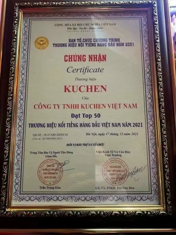 Kuchen - Đạt Top 50 Thương Hiệu Nổi Tiếng Hàng đầu Việt Nam - Droppii Mall