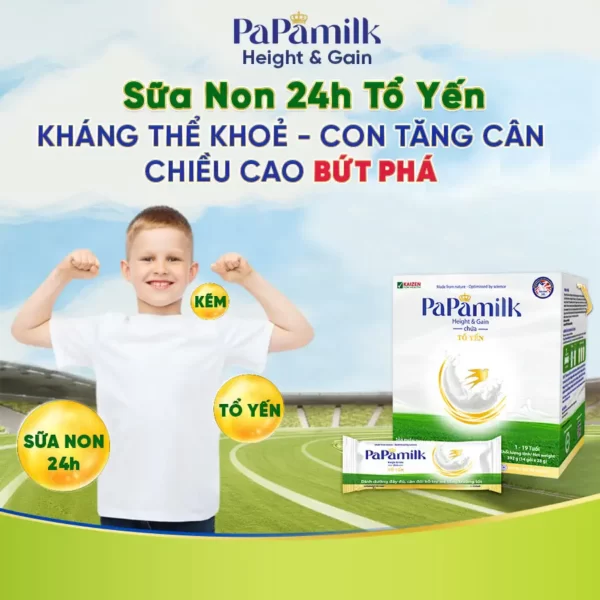 Sữa Non 24h Tổ Yến Papamilk Height And Gain Tăng Cân Và Chiều Cao Cho Trẻ Em - Droppii Mall