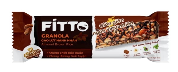 Thanh Gạo Lứt Hạnh Nhân Fitto Vị Sô Cô La - Fitto Granola Almond Brown Rice Chocolate