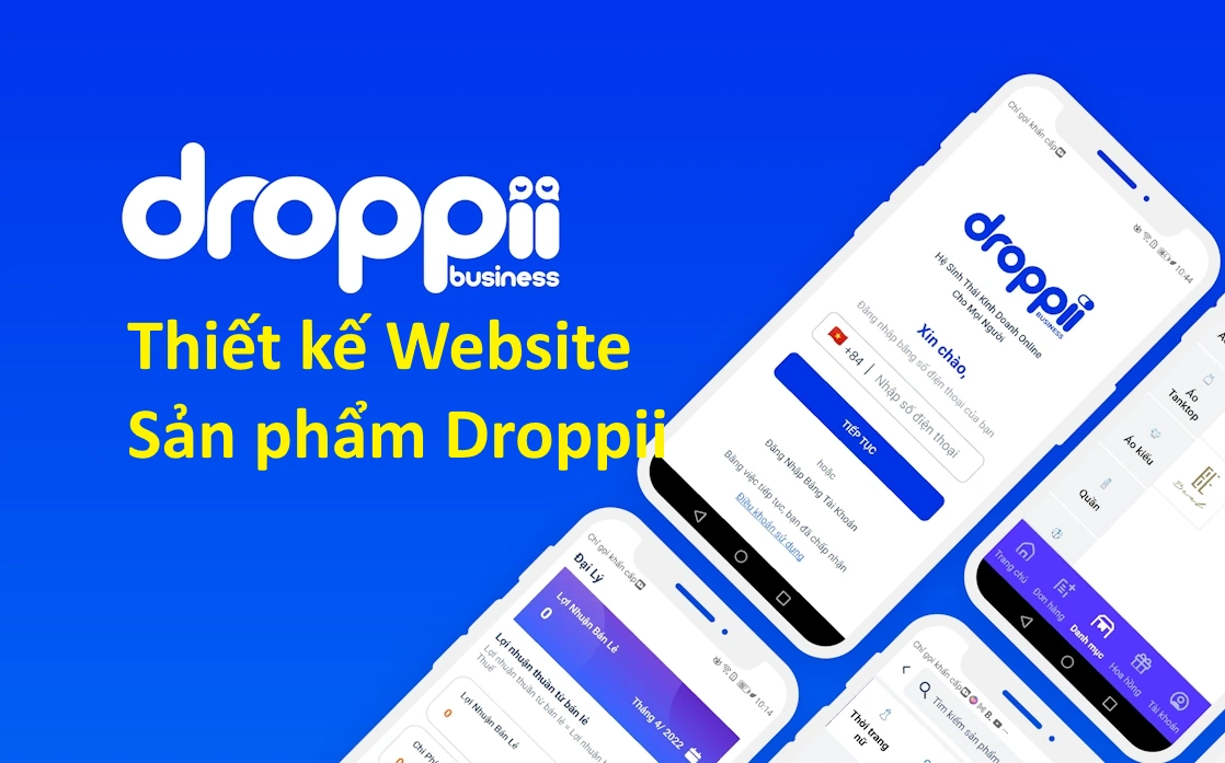 Thiết Kế Website Sản Phẩm Droppii