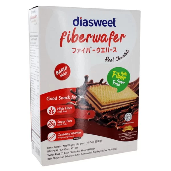 Bánh Xốp Diasweet Fiberwafer Vị Real Chocolate - An Vi - Droppii Mall