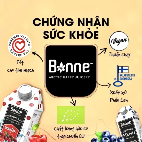 Chứng Nhận Sức Khỏe Bonne Arctic Happy Juicery - Nước ép Quả Cherry - Droppii Mall