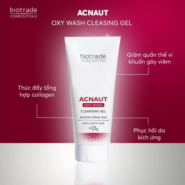 Công Dụng Gel Rửa Mặt Biotrade Acnaut Oxy Wash Cleansing Gel - Droppii Mall