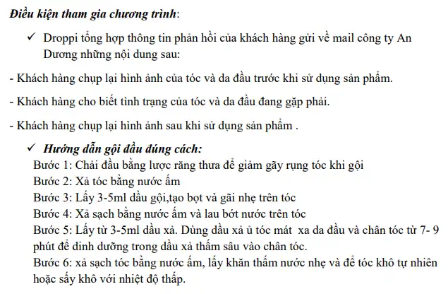 Điều Kiện Hoàn Tiền đối Với Dầu Gội Luub Q10 - Droppii Mall