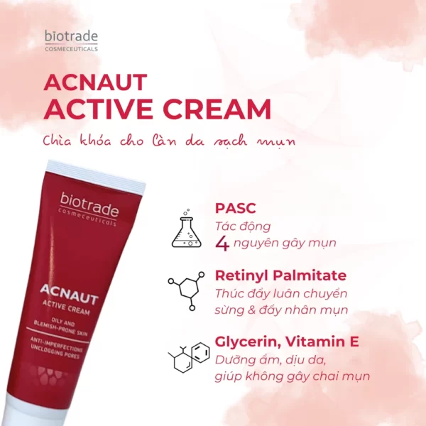 Kem Chấm Mụn Biotrade Acnaut Active Cream - Chìa Khoá Cho Làn Da Sạch Mụn - Droppii Mall