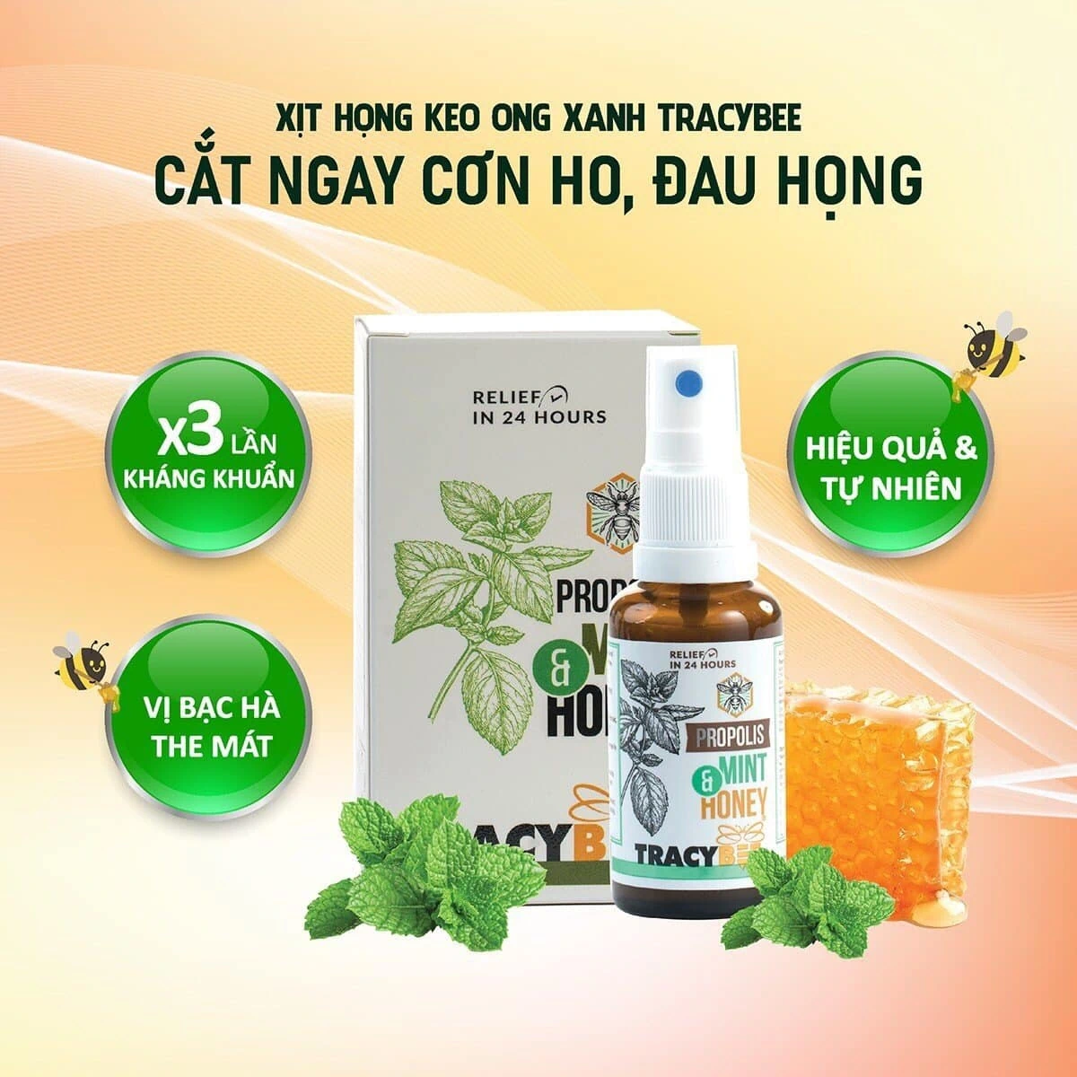 Keo Ong Xịt Tracybee Bạc Hà - Propolis Tracybee Mint & Honey - Droppii Mall