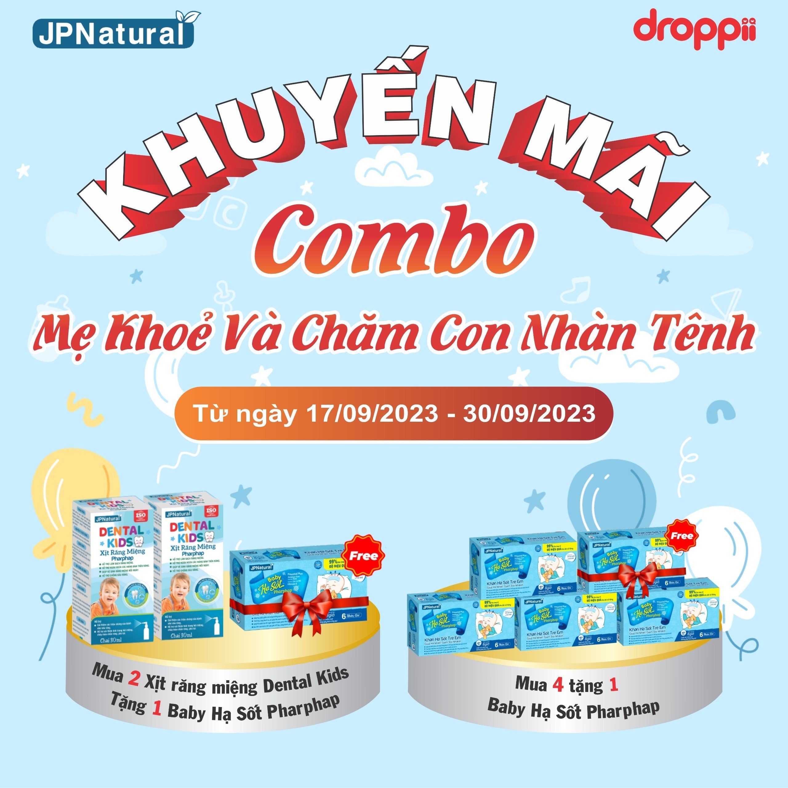 Khăn Lau Hạ Sốt Trẻ Em (baby Hạ Sốt Pharphap)