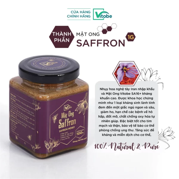 Thành Phần Mật Ong Saffron Honey Tây Á - Mật Ong Vitobe - Droppii Mall